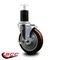 Service Caster 5'' Maroon Poly Swivel 1-3/4'' Expanding Stem Caster with Brake SCC-EX20S514-PPUB-MRN-TLB-134 - alternate 4